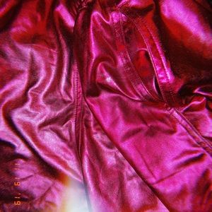 ASOS METALLIC GLOSSY PINK SWIM TRUNKS